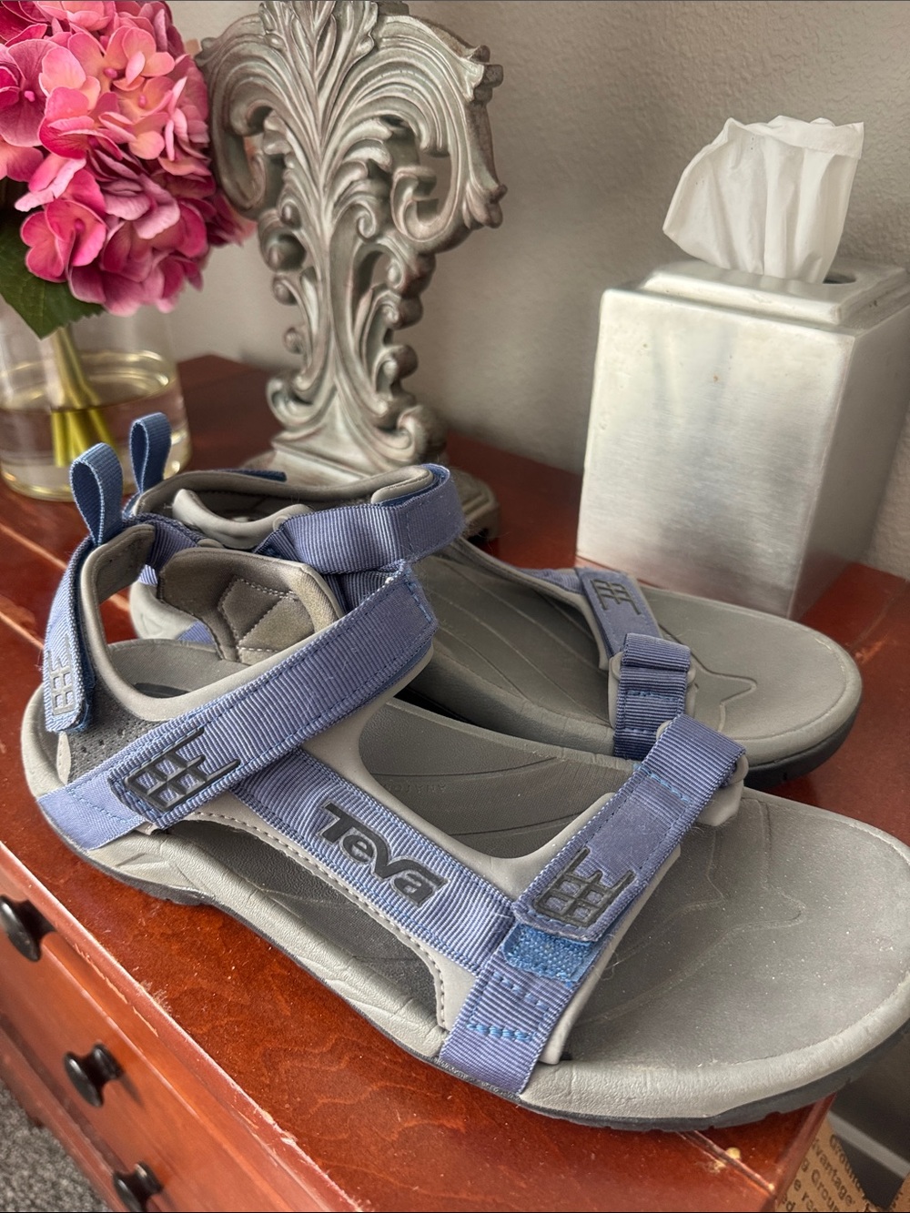 Teva Kids Blue and Gray Adjustable Sport Sandals
